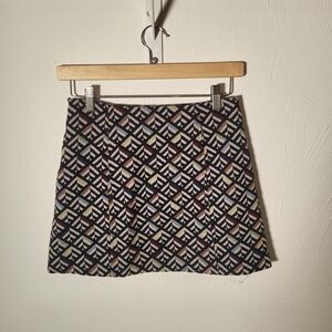 Zara Multicolor Chevron Mini Skirt